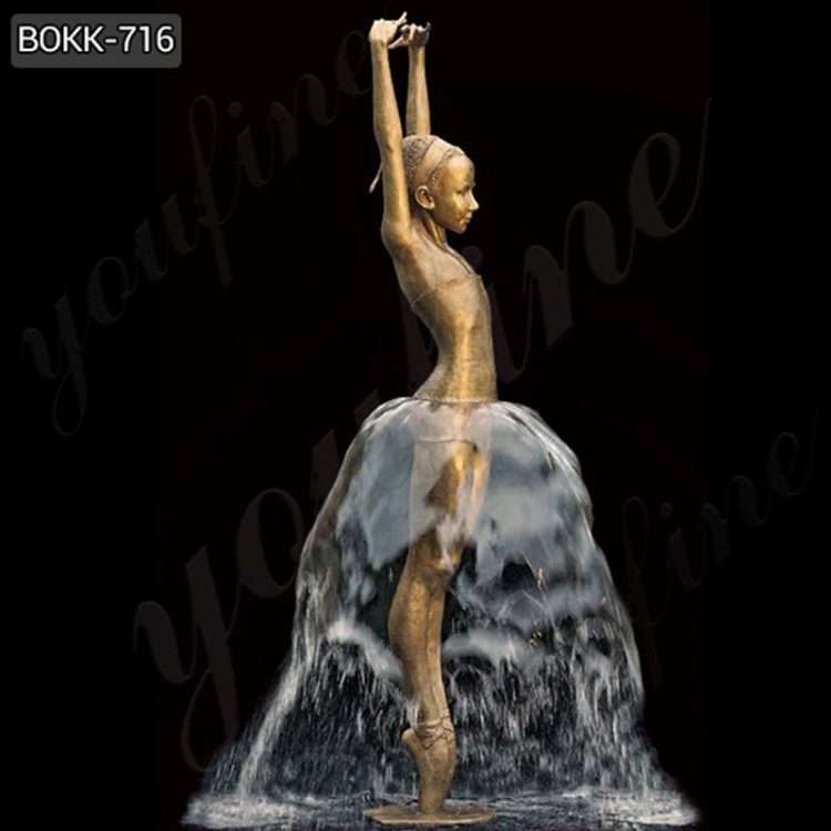 Life-Size Bronze Ballerina Water Fountain Garden  Decor for Sale BOKK-716