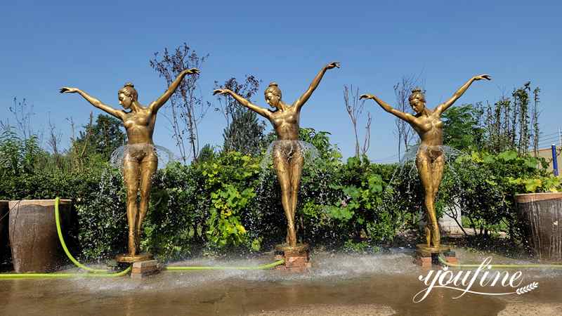 bronze ballerina fountains