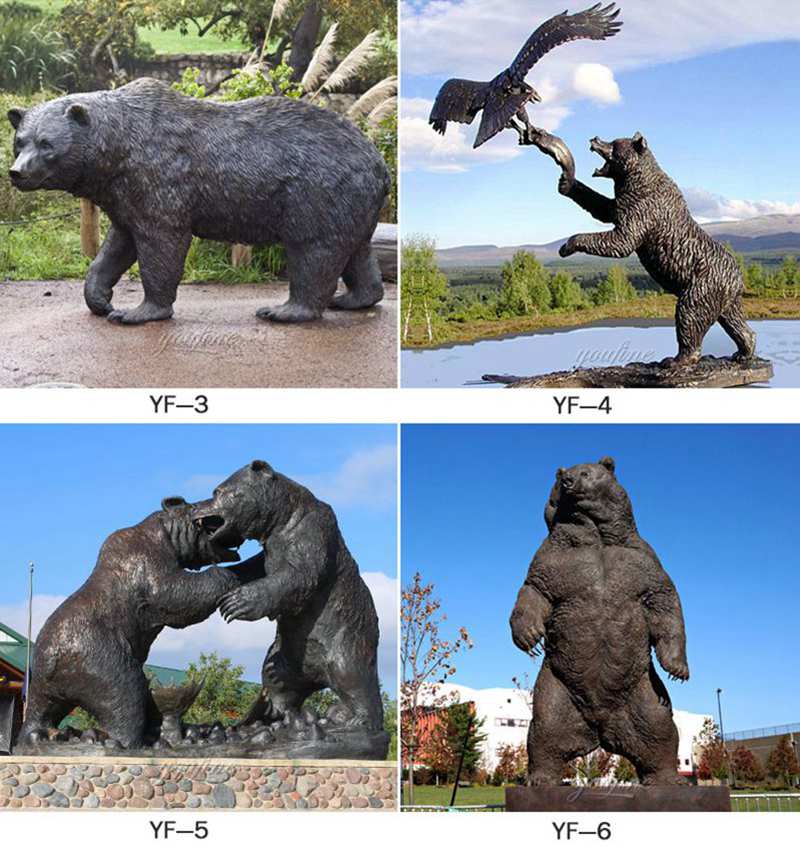 bronze bear statue for sale