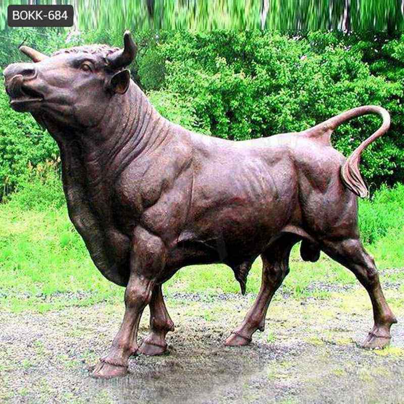 Large Outdoor Antique Bronze Bull Statue for Sale BOKK-684