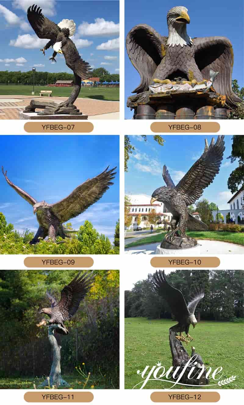 bronze eagle statue large