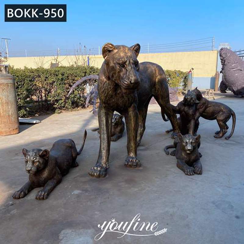 Large Outdoor Garden Bronze Lion Statue for Sale BOKK-950