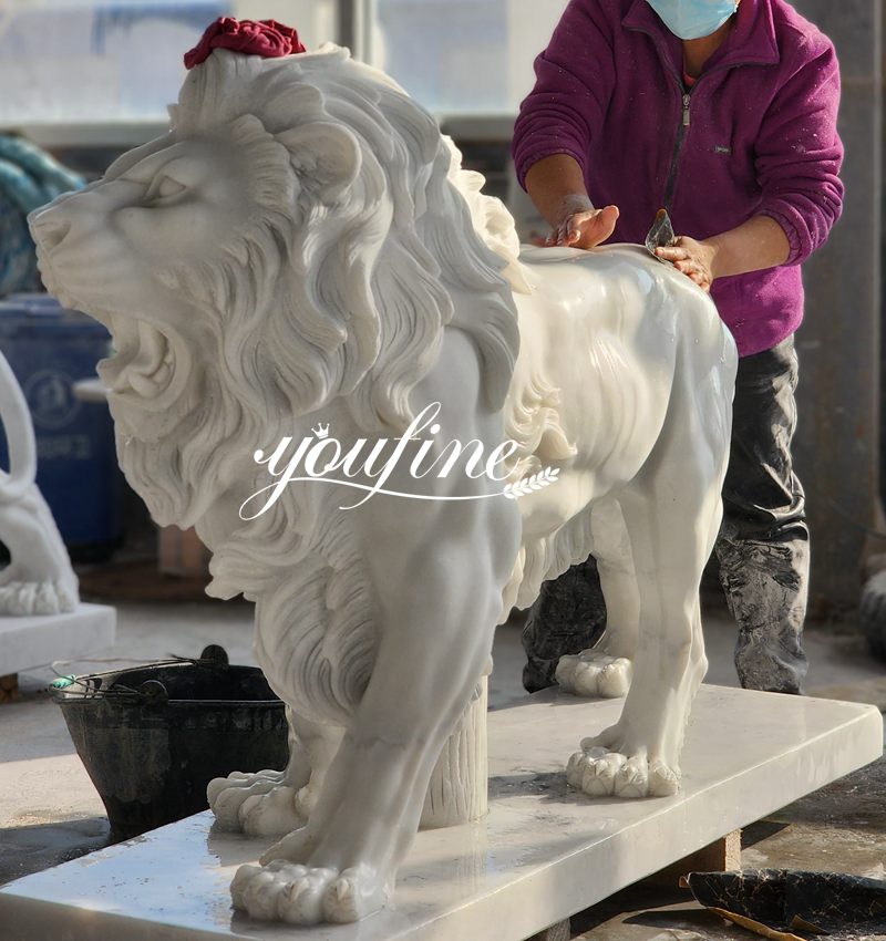 carving marble lion-YouFine