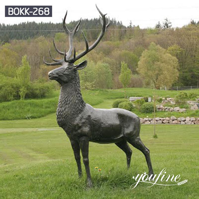 Life-Size Garden Bronze Stag Statue for Sale BOKK-268