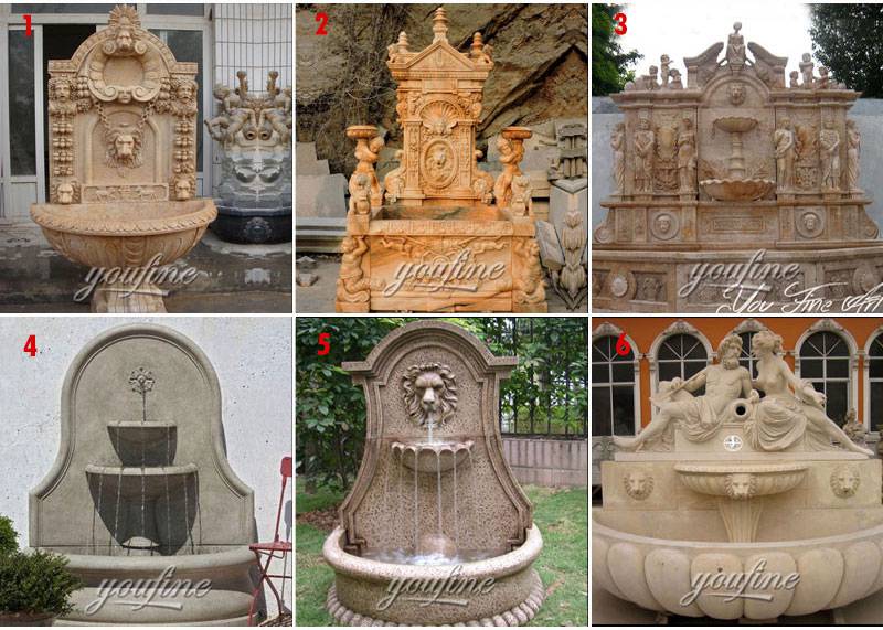 large marble water fountain