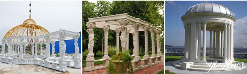 large outdoor marble gazebo design for yard