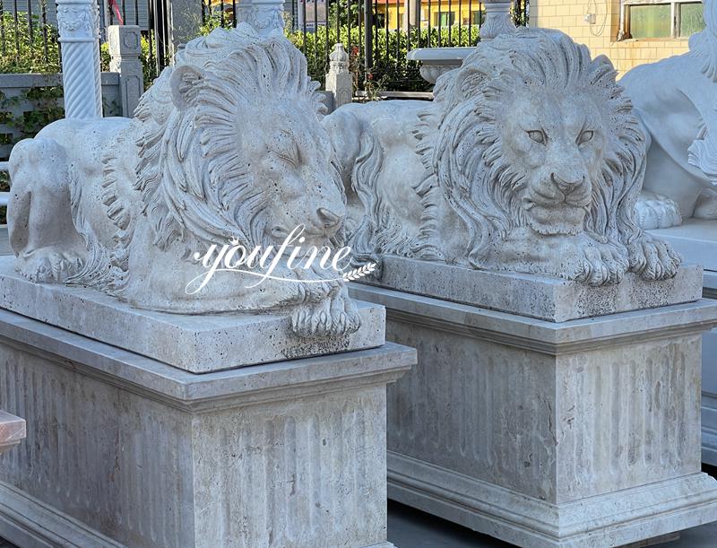 sleeping lion sculpture-YouFine Sculpture