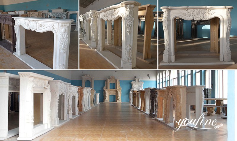white marble fireplace for sale