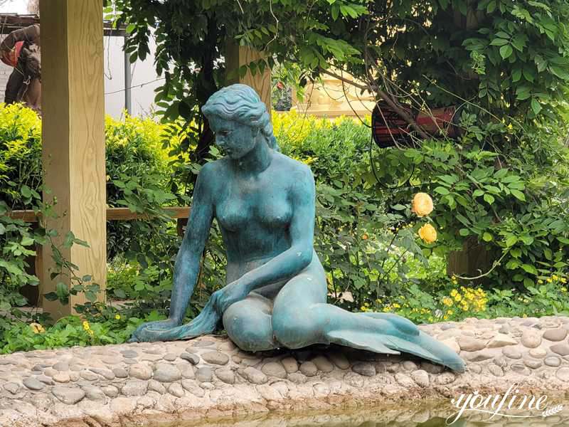 Life Size Mermaid Bronze Statue,