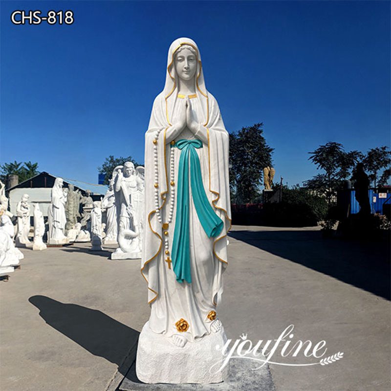 Life-Size Outdoor Marble Our Lady of Lourdes Statue for Sale CHS-818