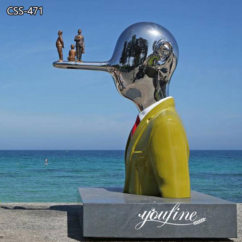 Large Pinocchio Abstract Metal Sculpture City Seaside Decor for Sale CSS-471