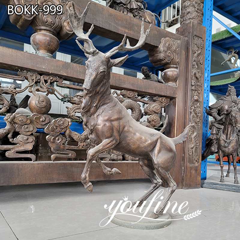 Life Size Bronze Deer Statue Garden House Decor for Sale BOKK-999