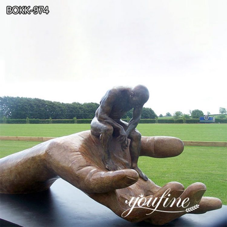 Modern Large Bronze Hand of God Statue Garden Decor for Sale BOKK-974