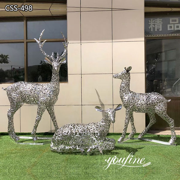 Outdoor Light Sculpture Metal Deer Sculptures for Sale CSS-498