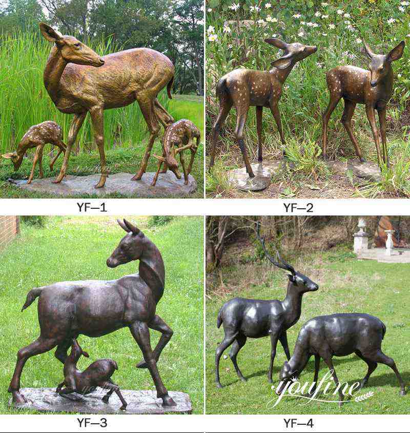 life size bronze deer statue