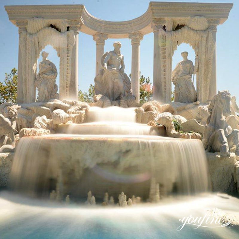 Largest Marble Outdoor Water Fountain Trevi Replica for Sale MOKK-01