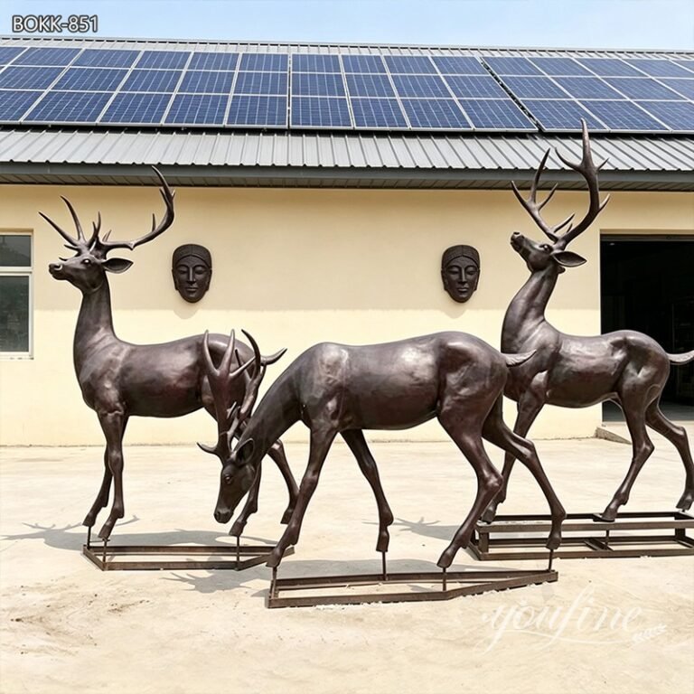 standing deer sculpture