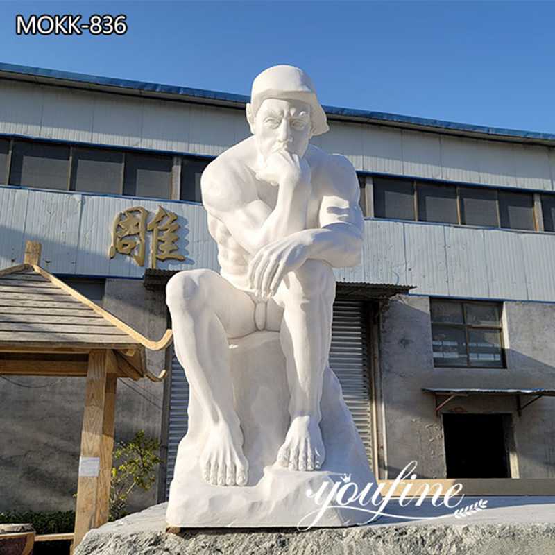 High-Quality Marble the Thinker Statue Outdoor Decor for Sale  MOKK-836