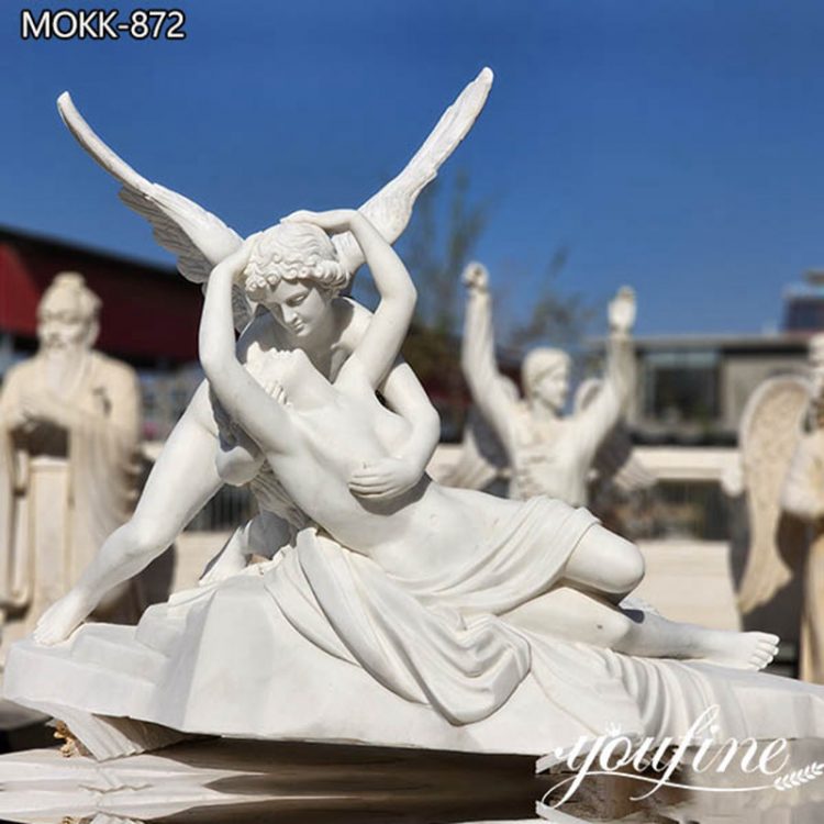 Psyche Revived By The Kiss of Love Statue in Marble MOKK-872