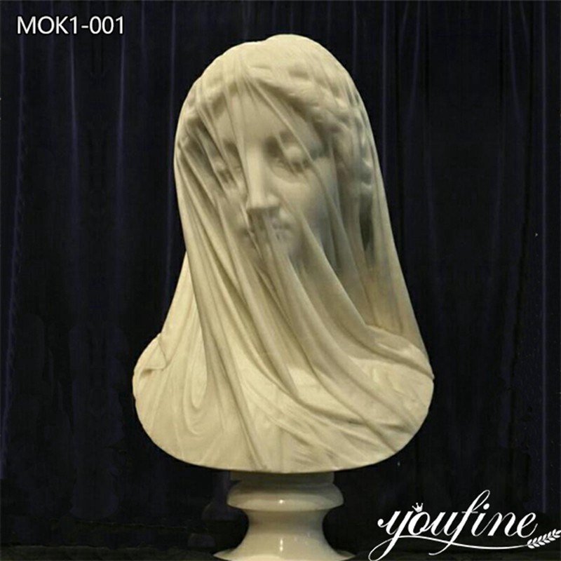veiled virgin marble sculpture-YouFine Sculpture