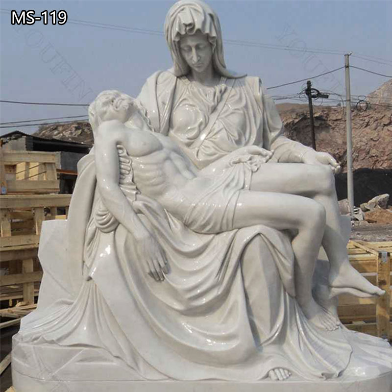 Hand-carving Michelangelo Marble Pieta Carrara Sculpture for Sale