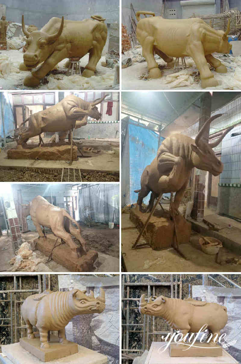 Bronze Cattle Sculpture