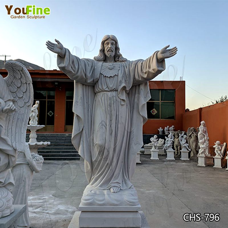 Life-size Catholic Marble Jesus Statue Religious Decor for Sale   CHS-796