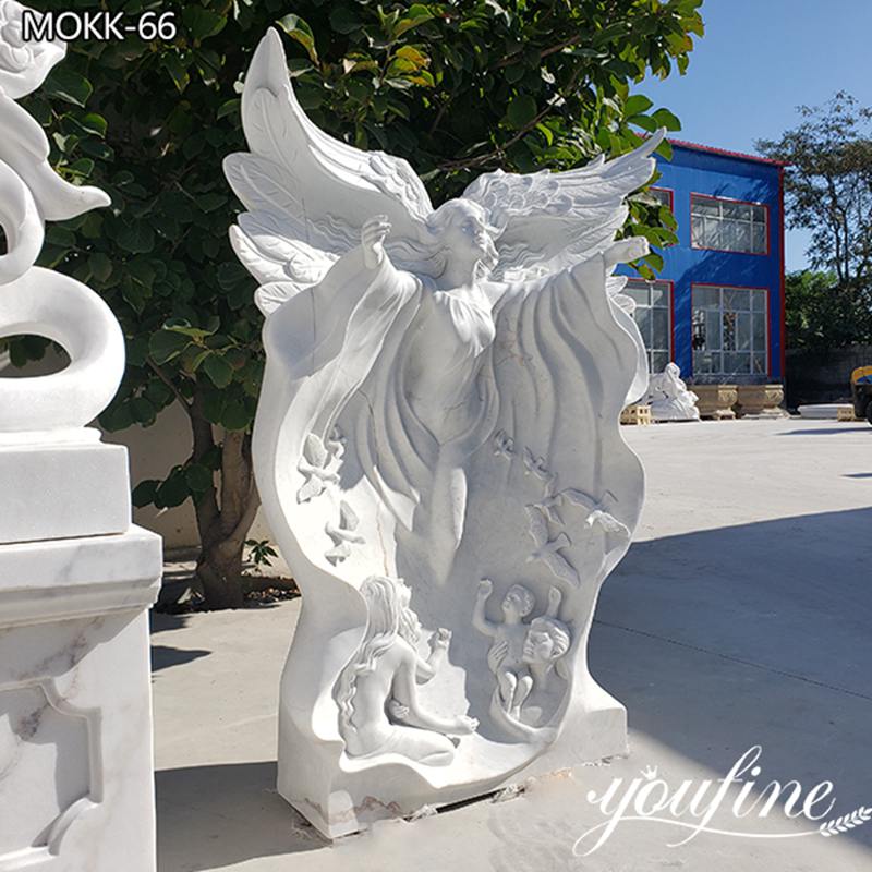 Life-size Hand-carving Marble Angel Statue Art Decor for Sale MOKK-66
