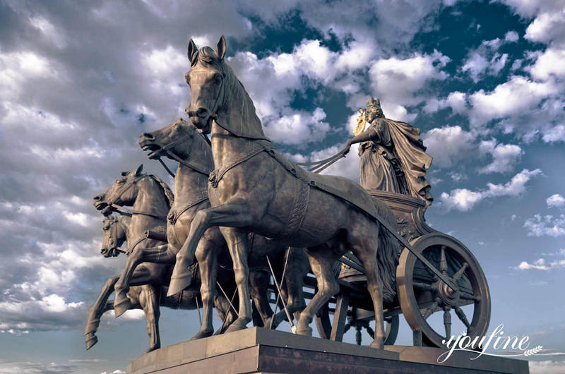 bronze chariot and horses factory supplier