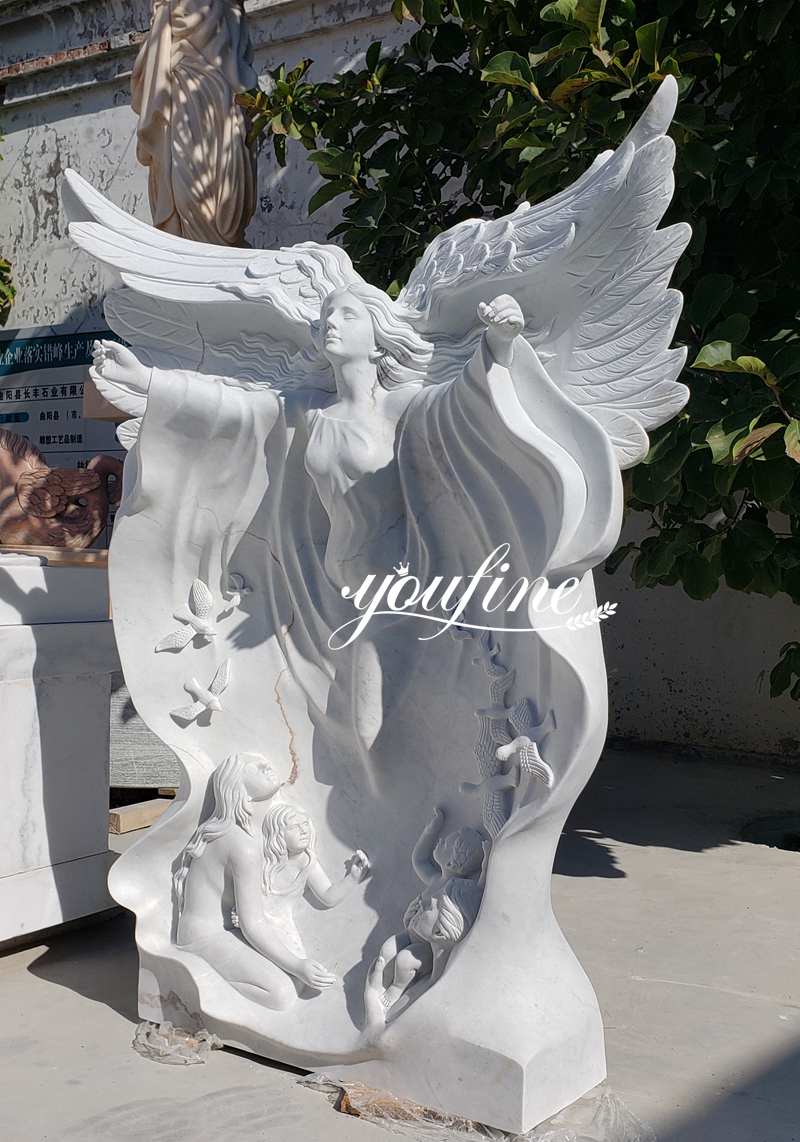 white marble angel statue-YouFine Sculptuer-02