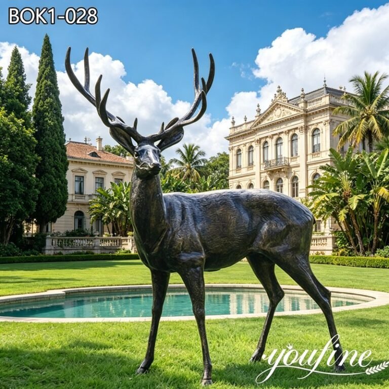 yard deer statue