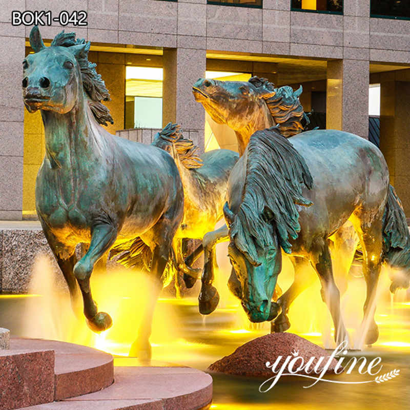 The Mustangs Of Las Colinas Large Bronze Horse Fountain for Sale BOK1-042