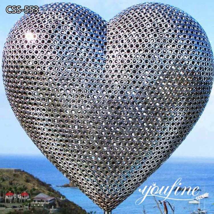 Large Outdoor Metal Heart Sculpture Modern Decoration Factory Supply CSS-553