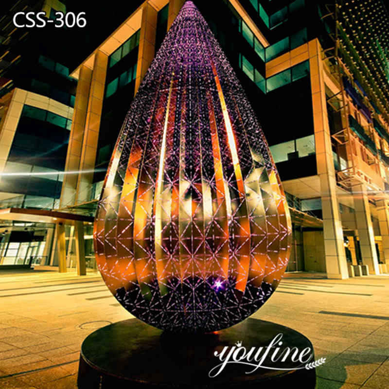 Large Stainless Steel Water Droplet Outdoor Christmas Decoration  CSS-306