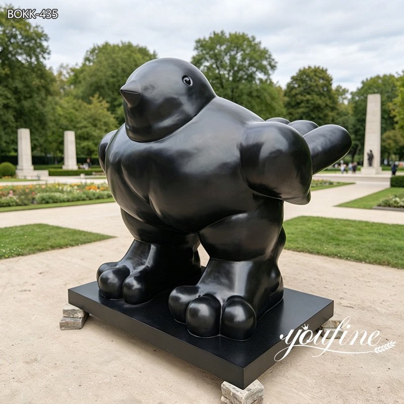 large bird statue in park
