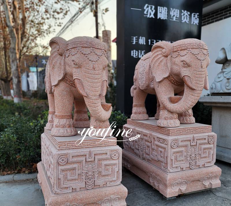 white marble elephant statue-01-YouFine Sculpture