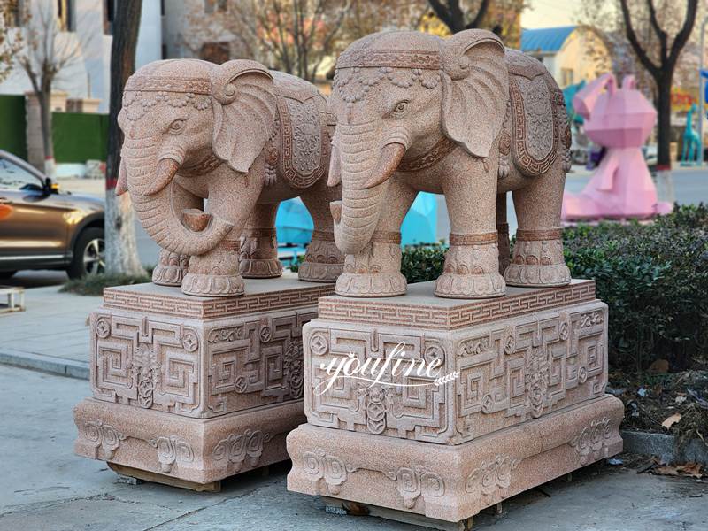 white marble elephant statue-03-YouFine Sculpture