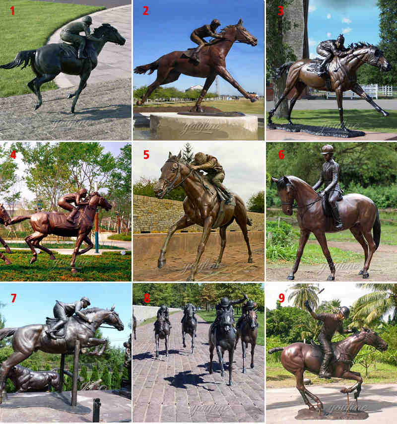 Large Gold Bronze Jumping Horse Statue Animal Decoration Factory Supplier