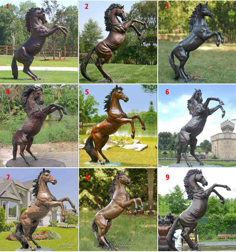 Large Gold Bronze Jumping Horse Statue Animal Decoration Factory Supplier