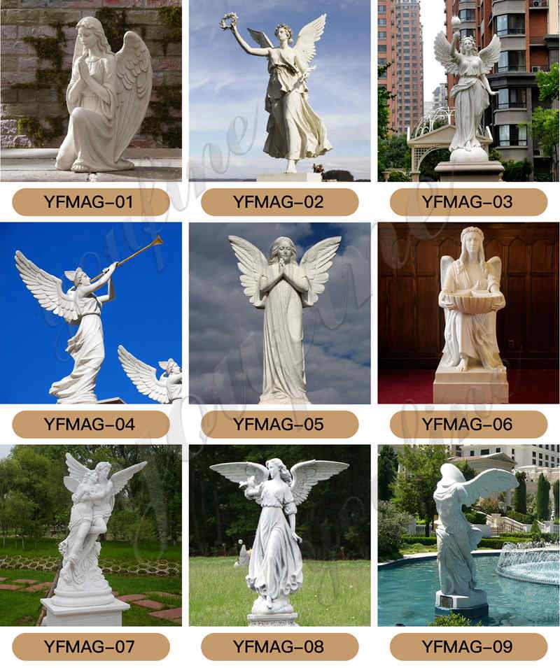 Life-size Garden Angel Marble Hand-carving Statue for Sale