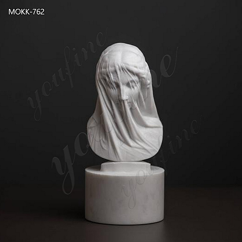 Famous Veiled Virgin Statue Marble Carrara Art Decor for Sale