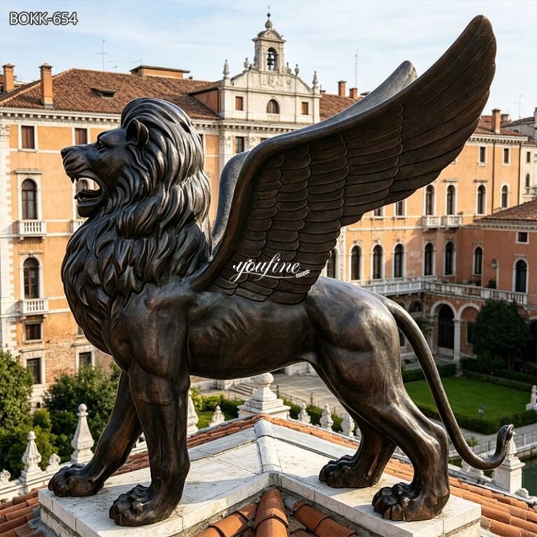 valiant lion statue winged