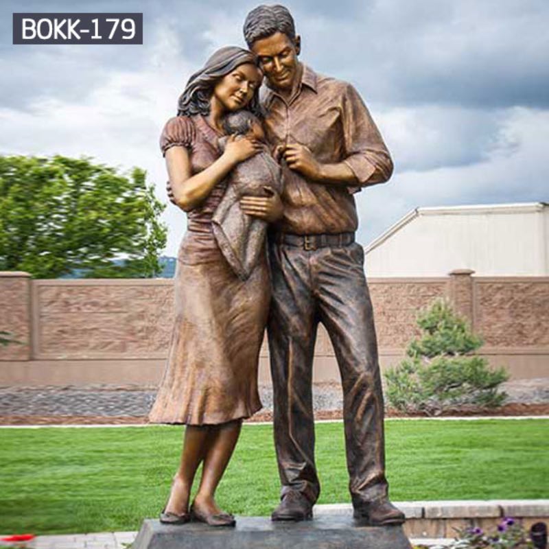 Customized Life-size Bronze Family Statues Home Decoration for Sale BOKK-179