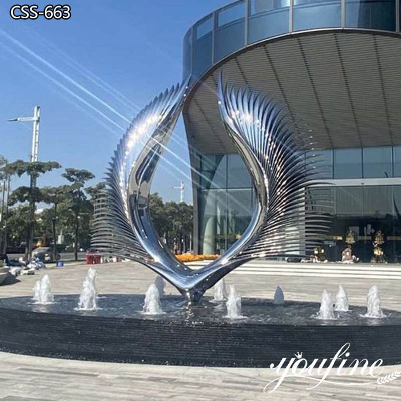 Large Metal Wing Sculpture Outdoor Decor for Large Square factory supplier