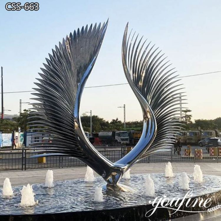 Large Metal Angel Wing Sculpture Outdoor Decor for Large Square Wholesale CSS-663