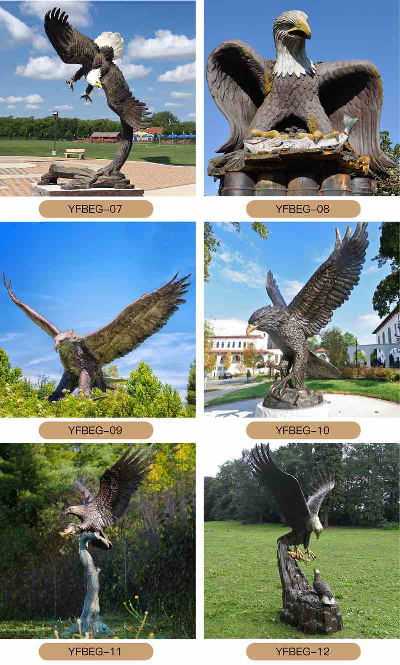 Large Outdoor Casting Bronze Eagle Statue for Garden factory supplier