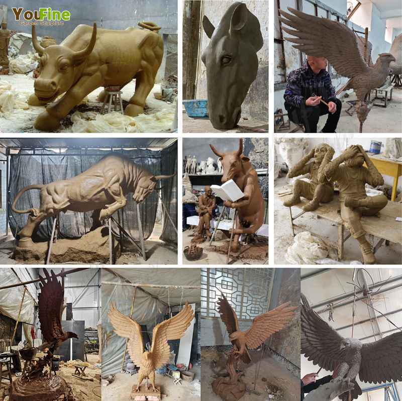 Large Outdoor Casting Bronze Eagle Statue for Garden factory supplier
