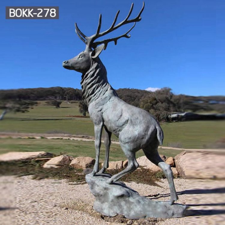Life Size Bronze Stag Garden Decorative Animal Statue for Sale BOKK-278