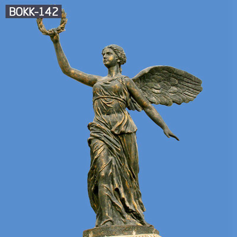 Outdoor Bronze Angel Figurines Large Square Decor BOKK-142