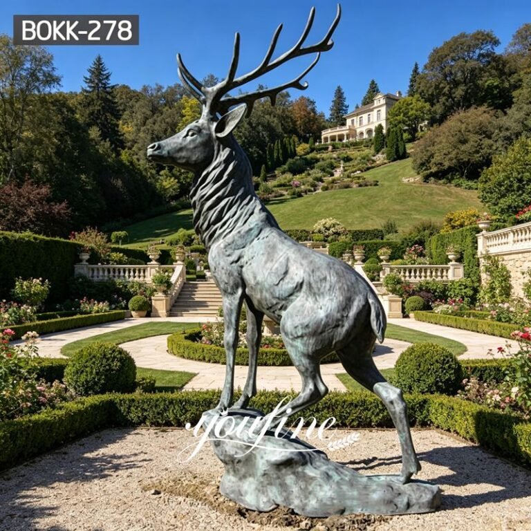 life size stag statue